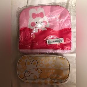 Cute Kawaii Lunch Bag with Pencil Case Bundle